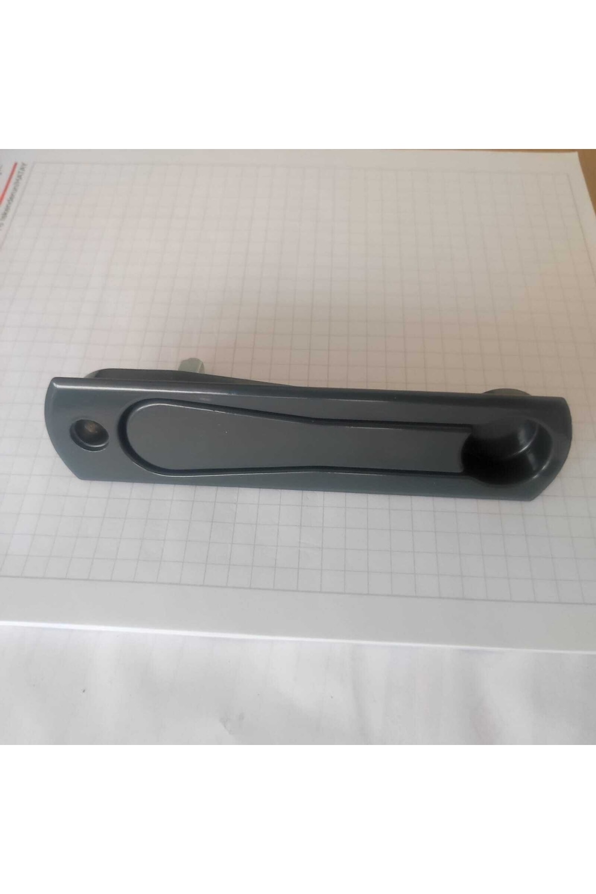 Akdeniz Pvc Sürme Pencere Kolu Siyah Antrasit - Gömme Kol